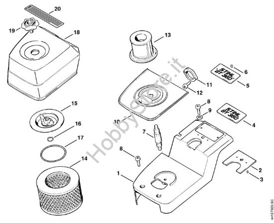 Corpo filtro, filtro aria BT 360 BT 360 brand Stihl